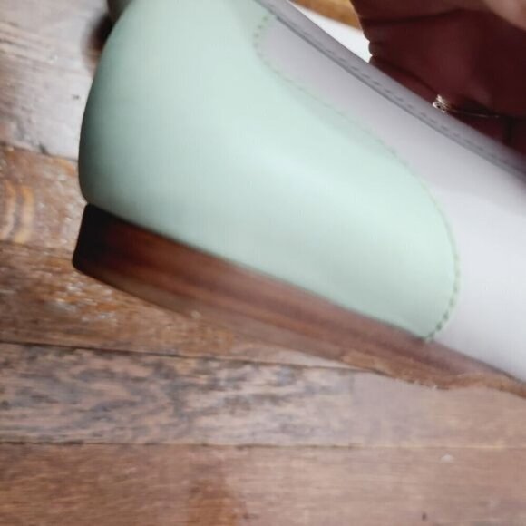 Enzo Angiolini Pastel Green Leather Liberty Loafers 8 M - Picture 11 of 15